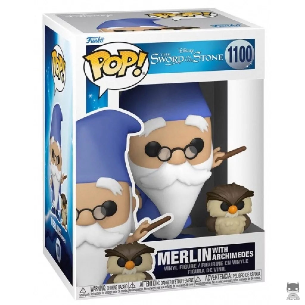 Figura Funko Pop! Merlín con Arquímedes en su caja
