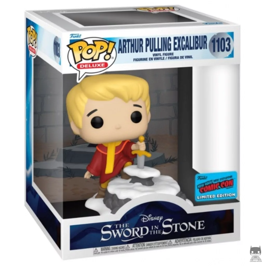 Figura Funko Pop! Arturo sacando Excalibur en su caja