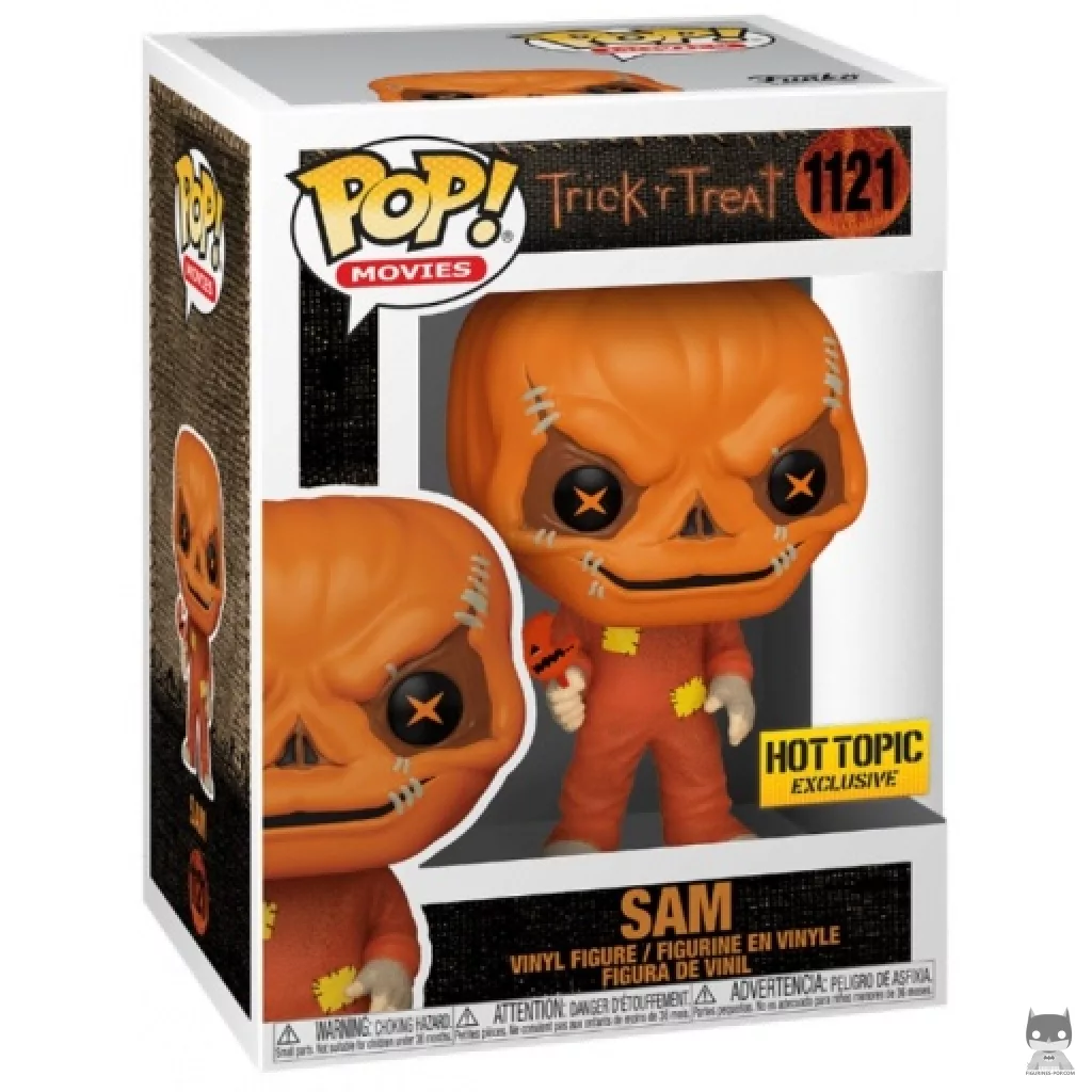 Figura Funko Pop! Sam sin máscara en su caja