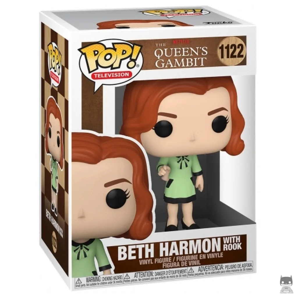 Figura Funko Pop! Beth Harmon con torre en su caja
