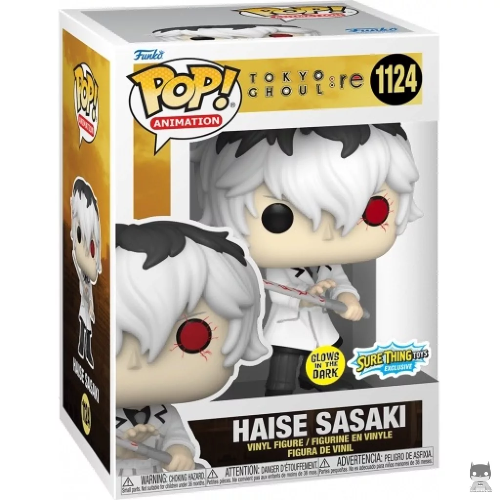 Figura Funko Pop! Haise Sasaki (Brilla en la oscuridad) en su caja