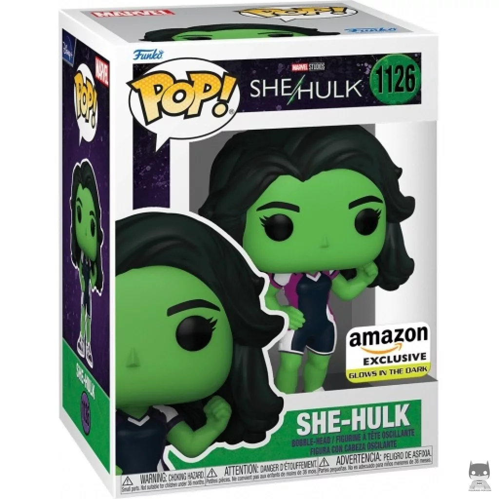 Figura Funko Pop! She-Hulk (Brilla en la oscuridad) en su caja