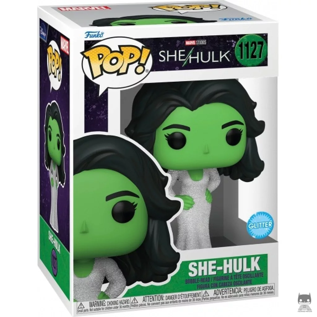 Figura Funko Pop! She-Hulk (Purpurina) en su caja