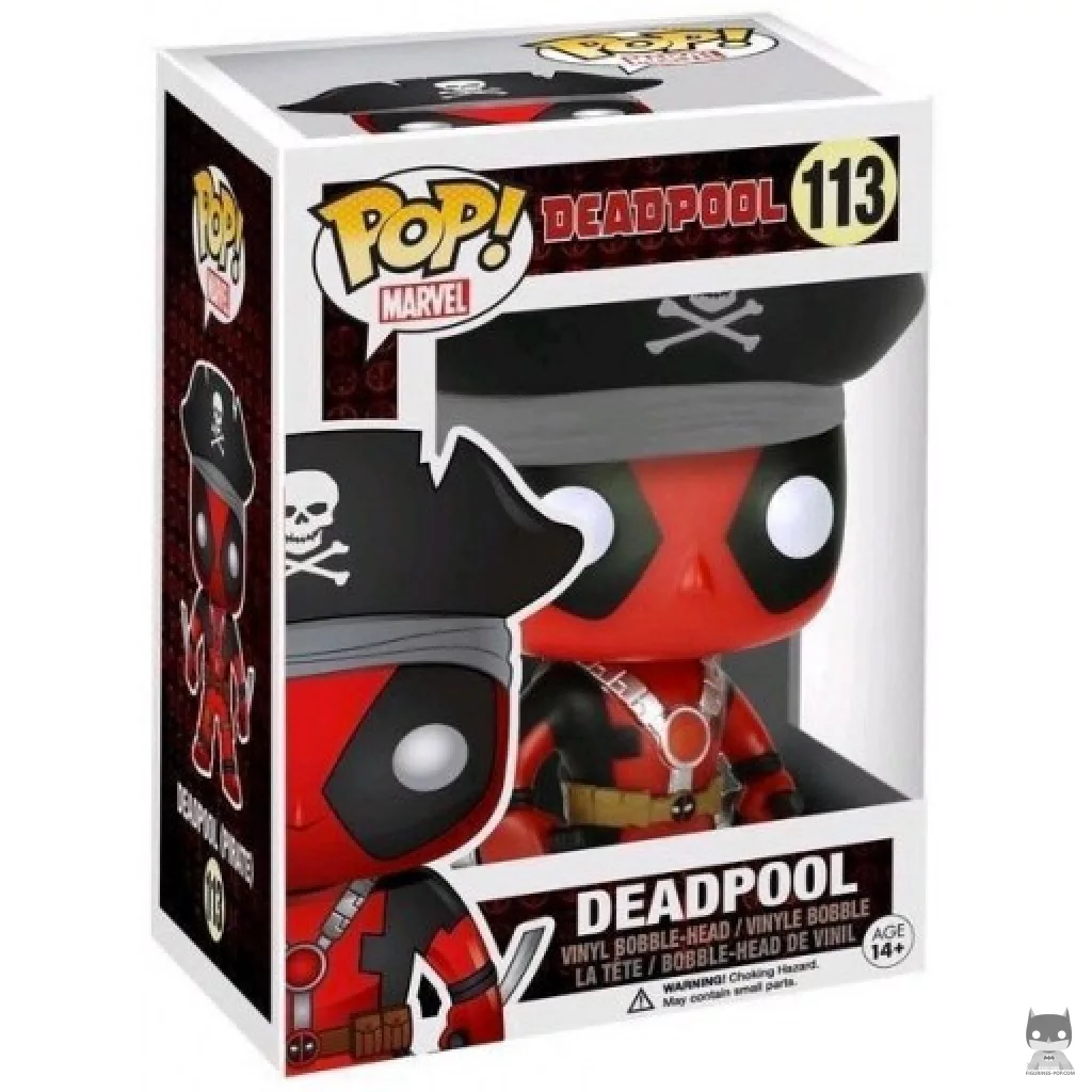 Figura Funko Pop! Deadpool con sombrero pirata en su caja