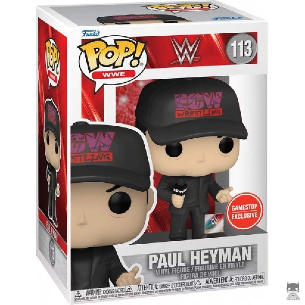 Figura Funko Pop! Paul Heyman en su caja