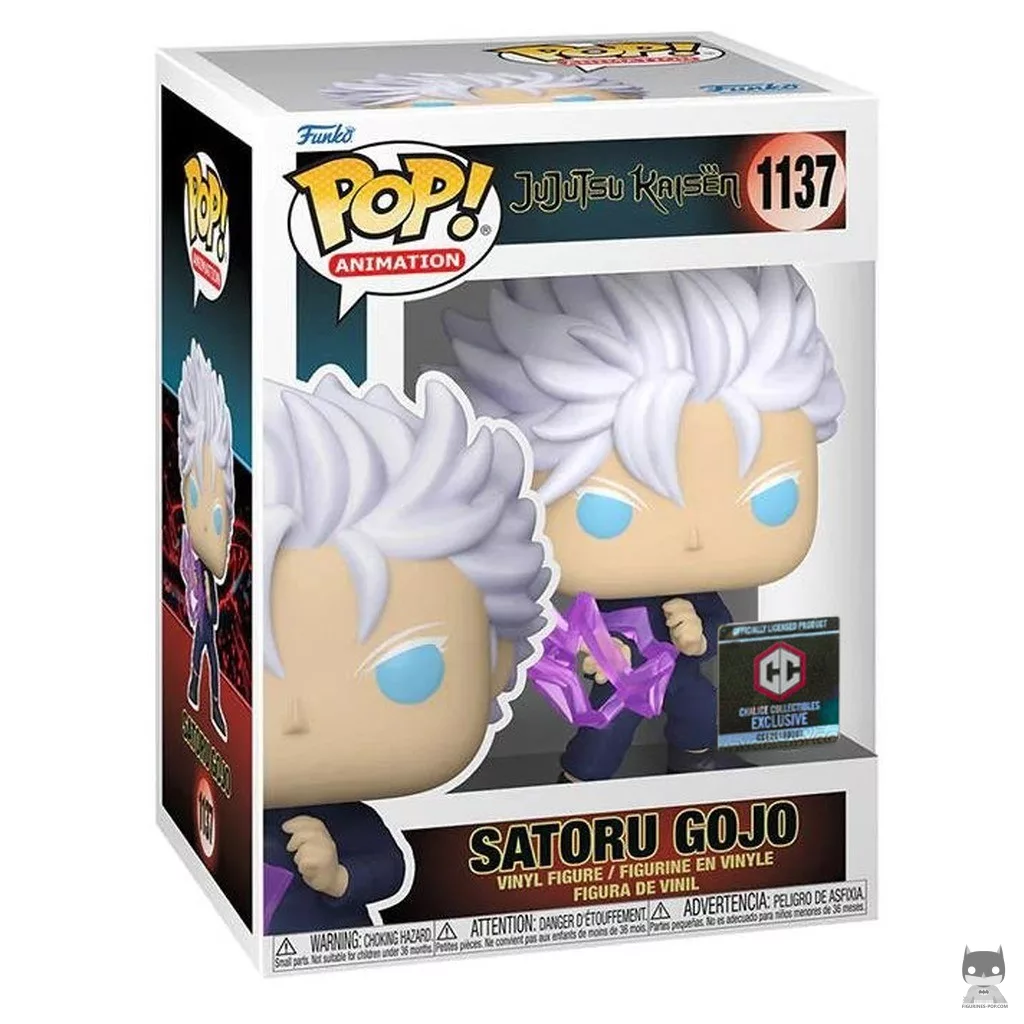 Figura Funko Pop! Satoru Gojo Púrpura hueco en su caja
