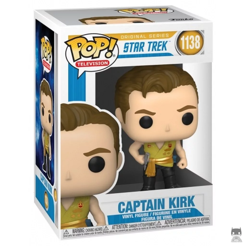 Figura Funko Pop! Capitán Kirk en su caja