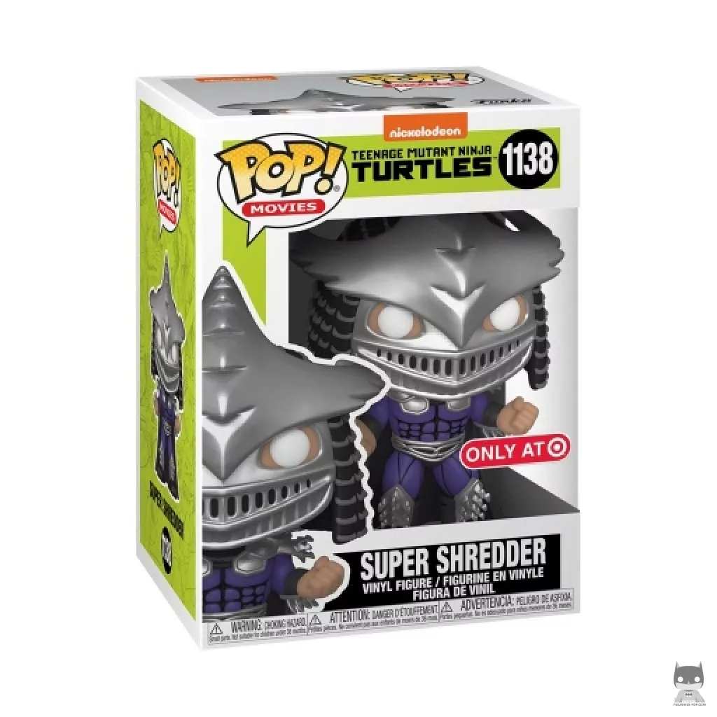 Figura Funko Pop! Super Shredder (Metalizado) en su caja