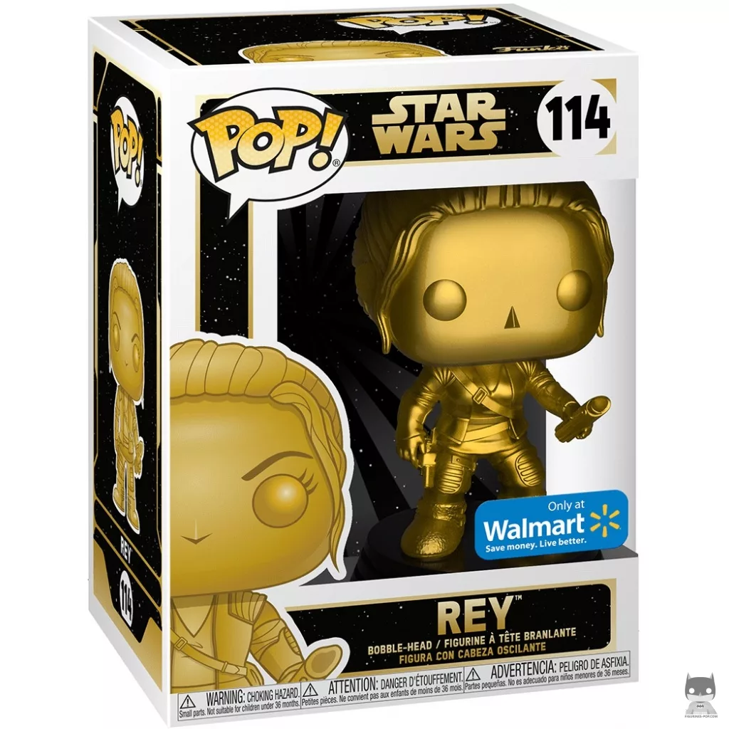 Figura Funko Pop! Rey (Dorado) en su caja