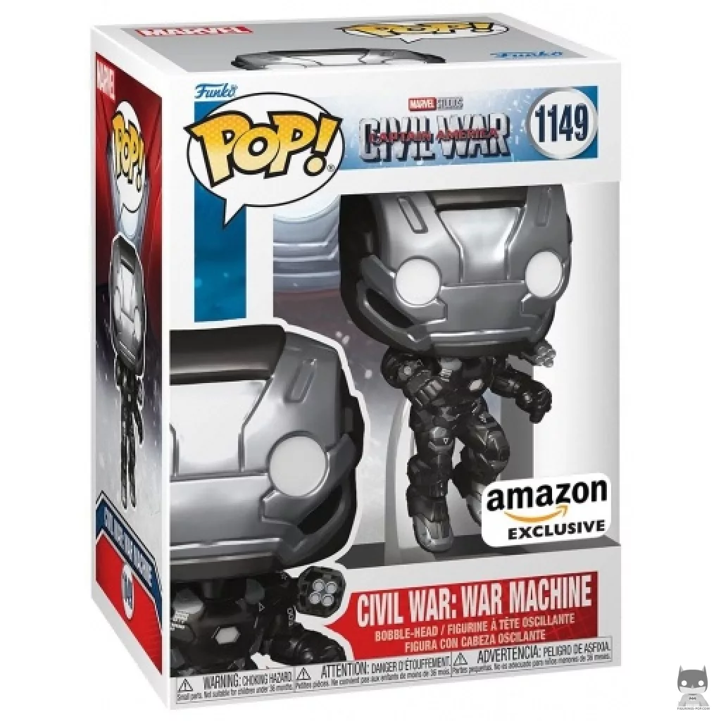 Figura Funko Pop! Civil War: Máquina de Guerra en su caja