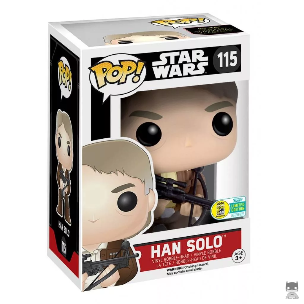 Figura Funko Pop! Han Solo con ballesta wookiee en su caja