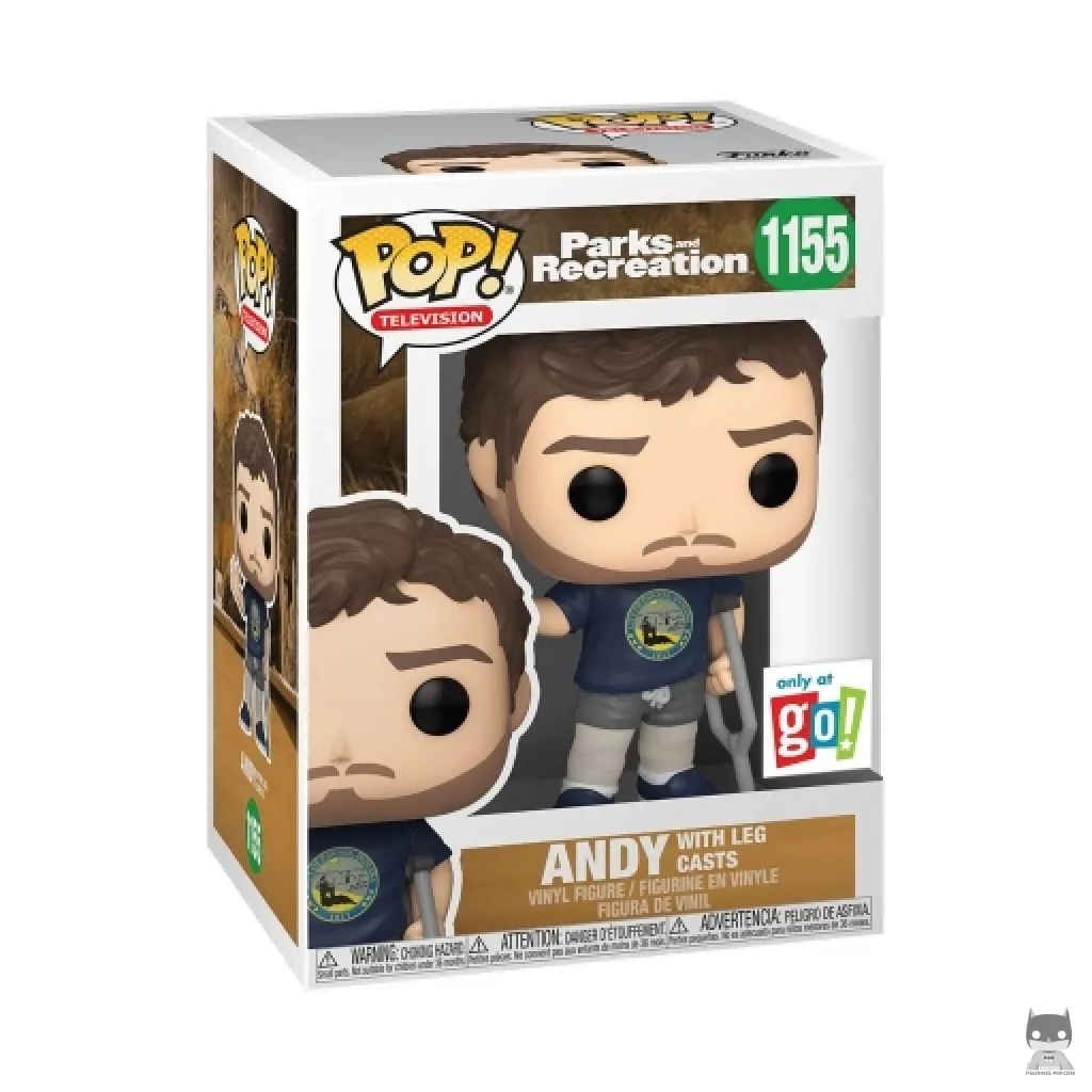 Figura Funko Pop! Andy con las piernas escayoladas en su caja