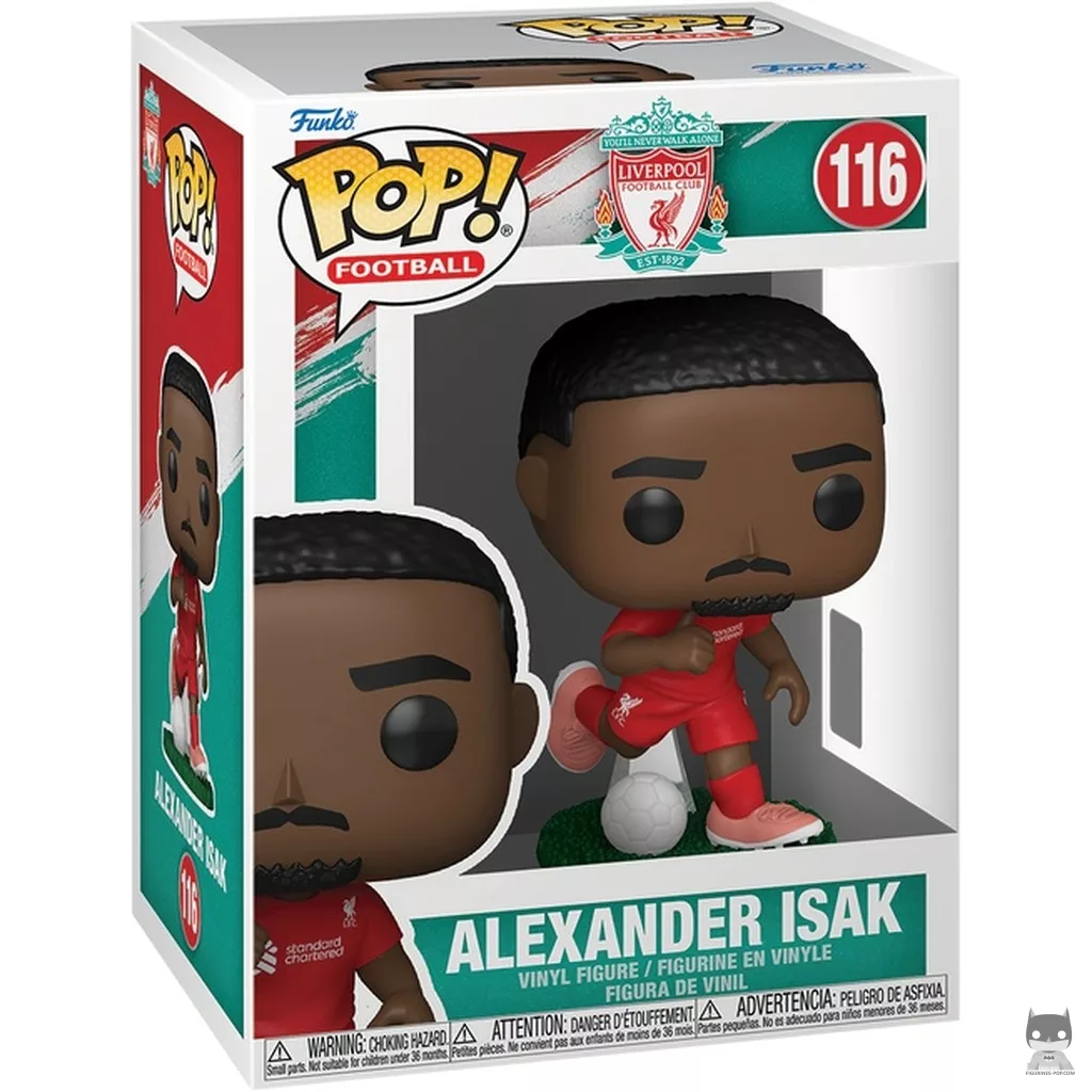 Figura Funko Pop! Alexander Isak (Liverpool) en su caja