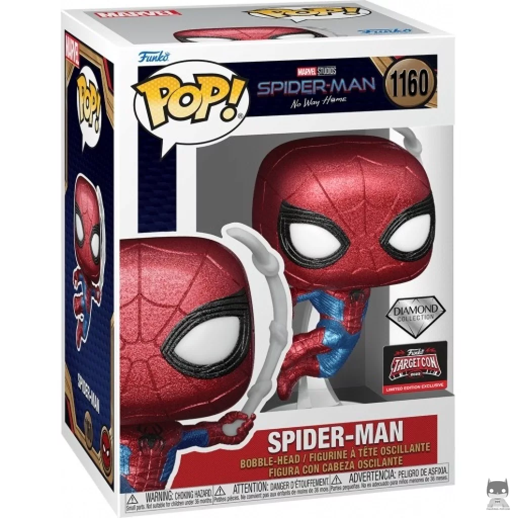 Figura Funko Pop! Spider-Man (Diamond Collection) en su caja
