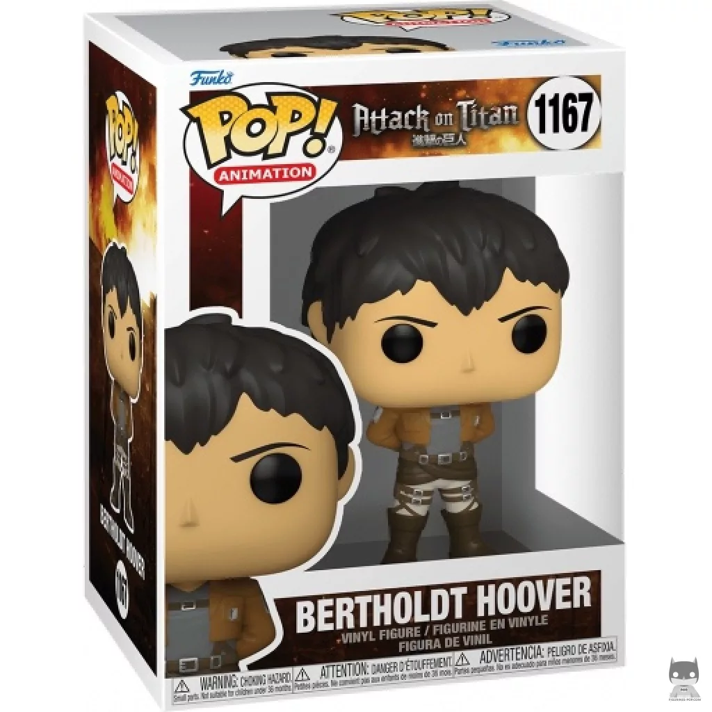 Figura Funko Pop! Bertholdt Hoover en su caja