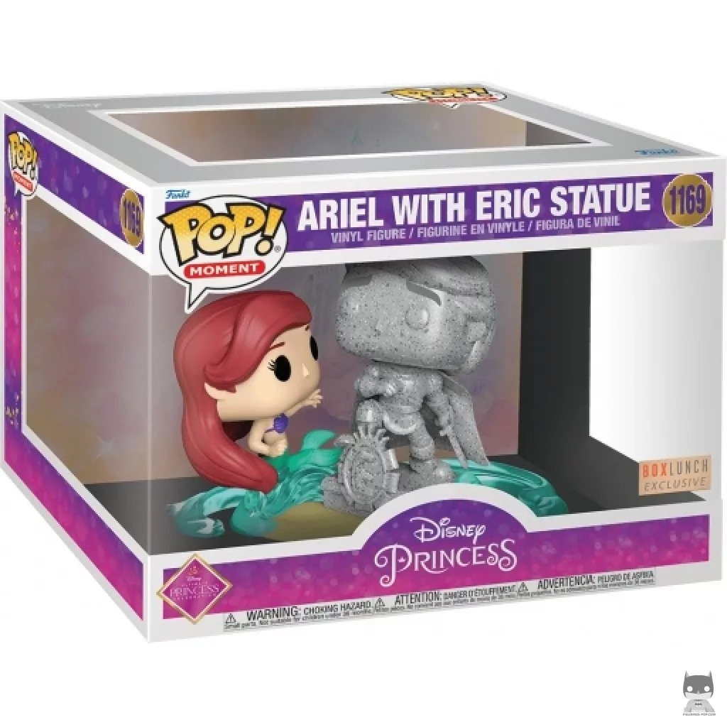 Figura Funko Pop! Ariel con la estatua de Eric en su caja