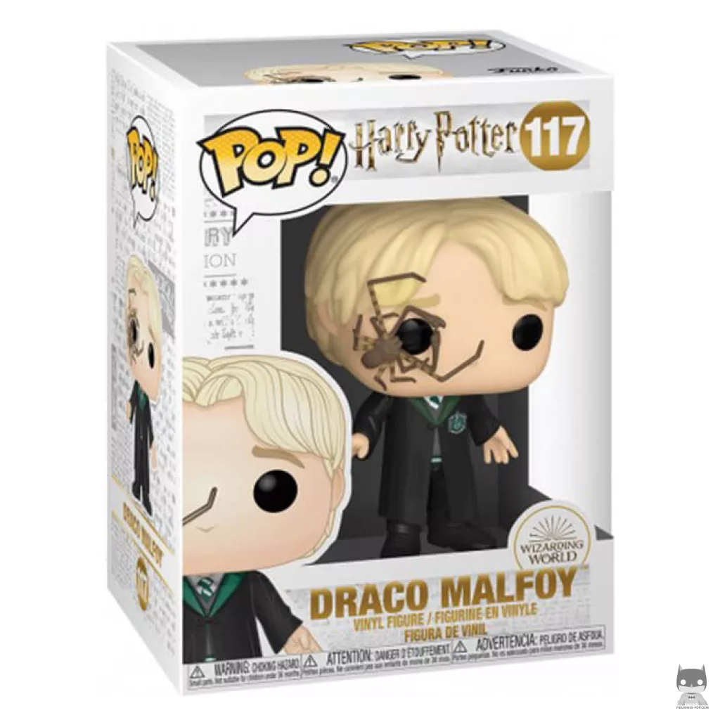 Figura Funko Pop! Malfoy con araña en su caja