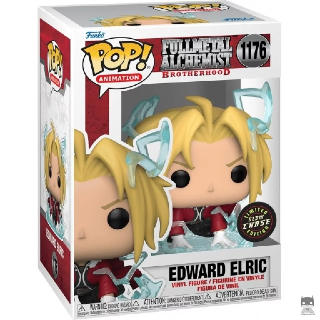 Figura Funko Pop! Edward Elric (Chase & Brilla en la oscuridad) en su caja