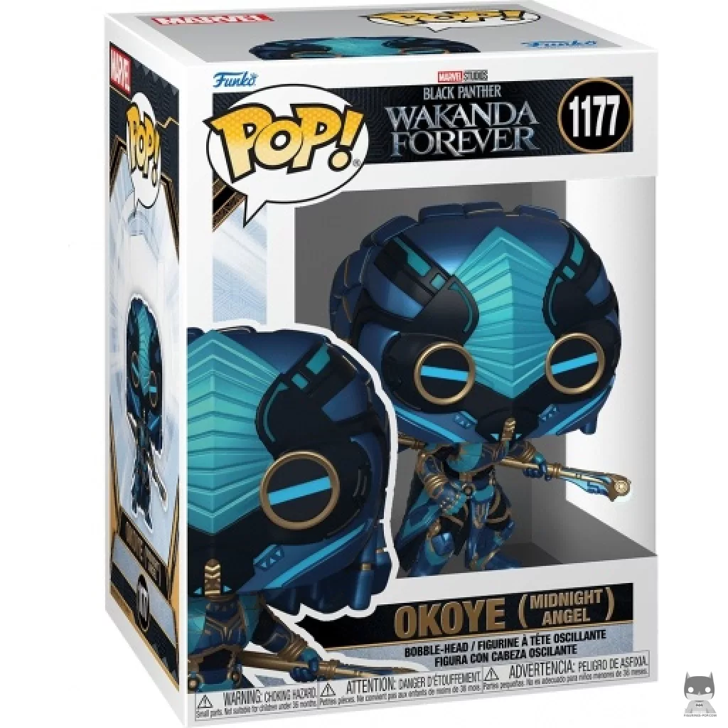 Figura Funko Pop! Okoye Ángel de Medianoche en su caja