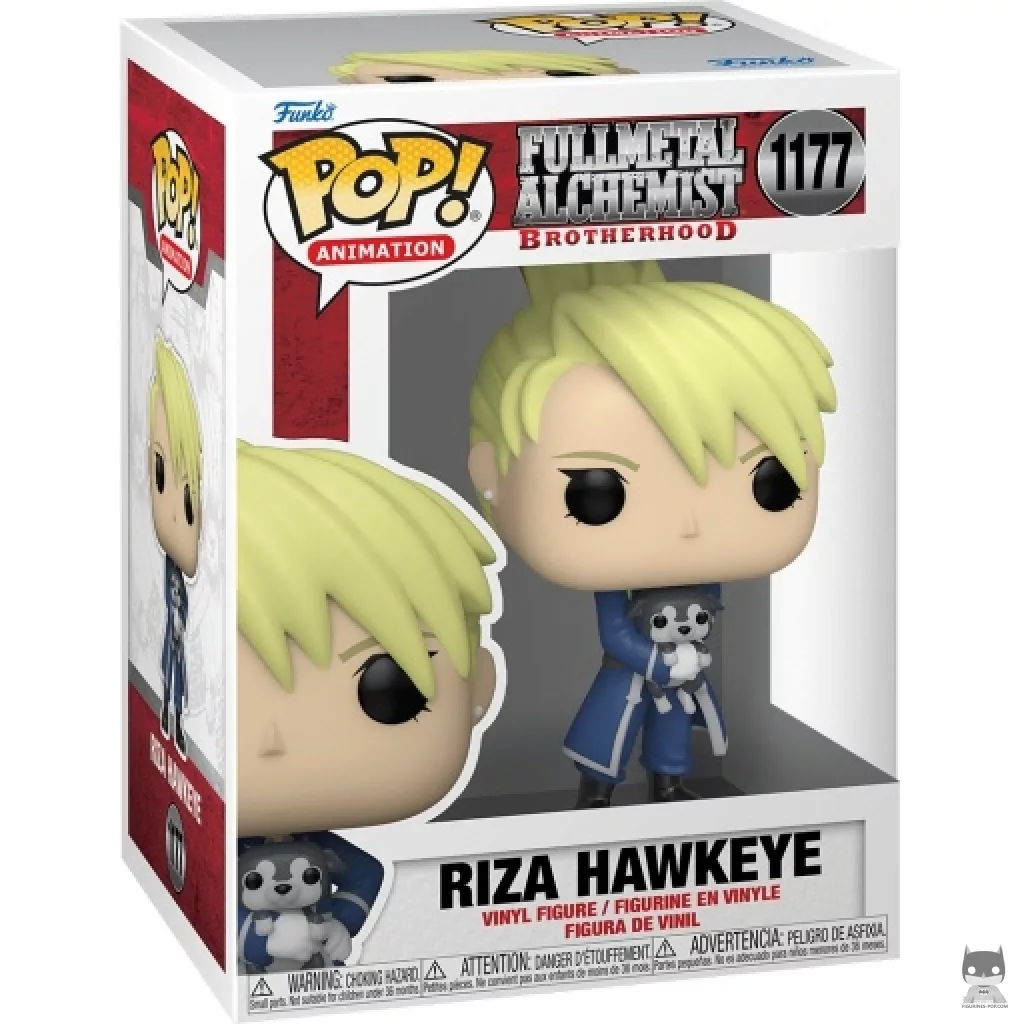 Figura Funko Pop! Riza Hawkeye en su caja