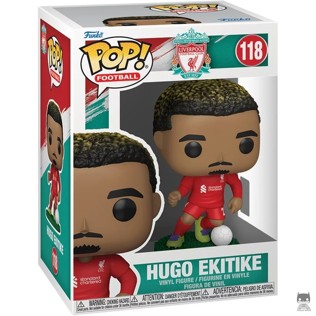 Figura Funko Pop! Hugo Ekitike (Liverpool) en su caja