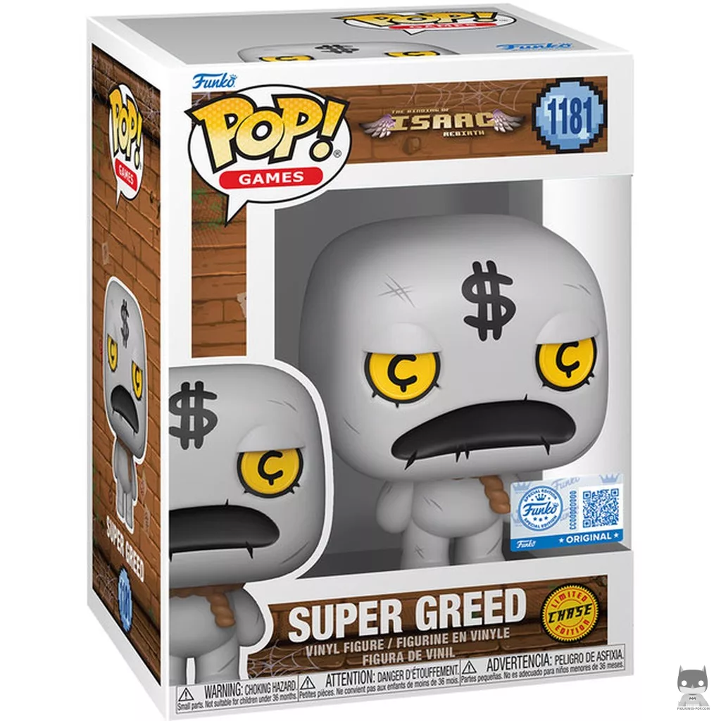 Figura Funko Pop! Super Greed (Chase) en su caja