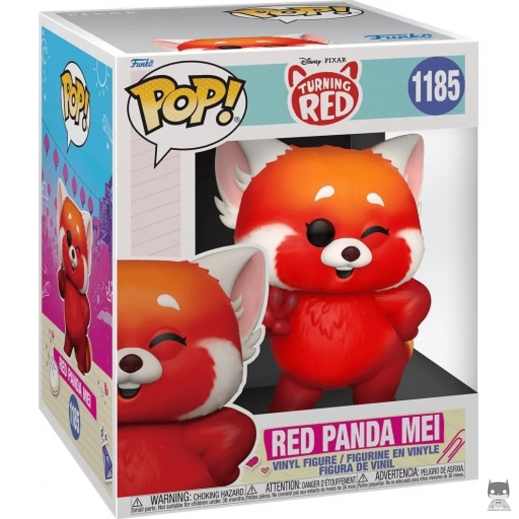 Figura Funko Pop! Mei panda rojo (Supersized) en su caja