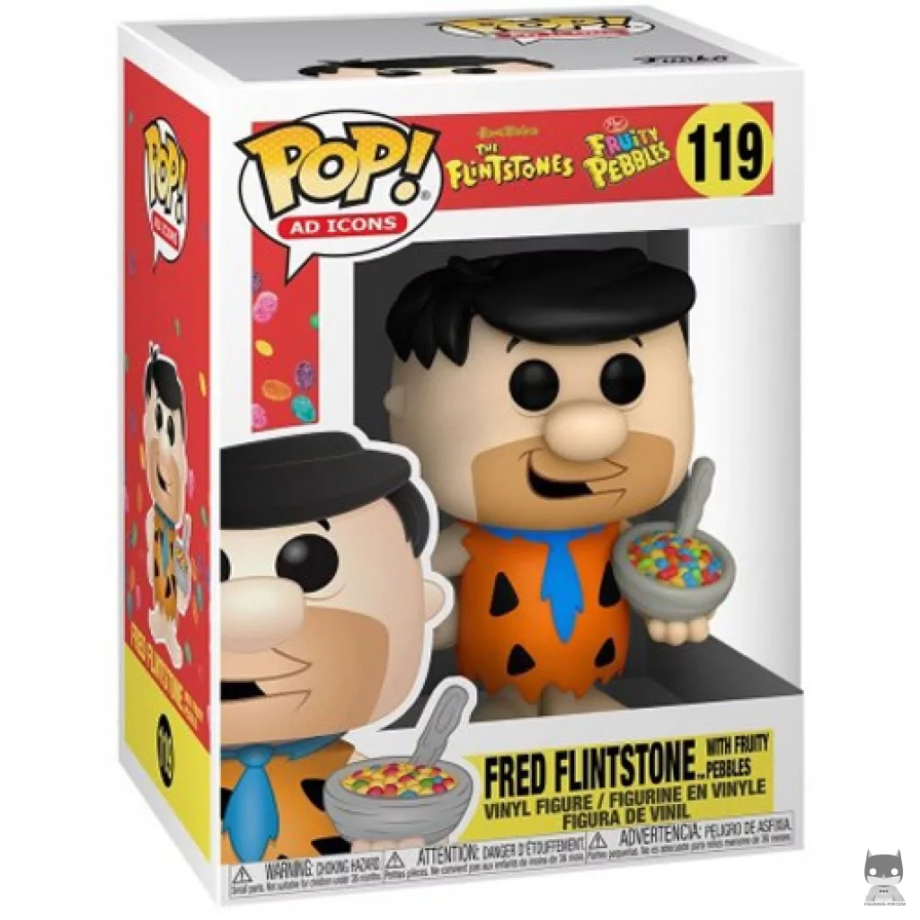 Figura Funko Pop! Pedro Picapiedra con Fruity Pebbles en su caja