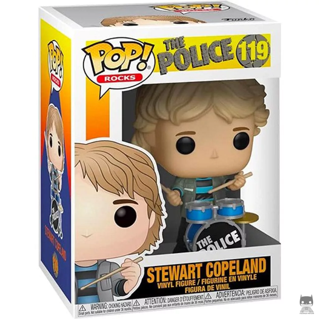Figura Funko Pop! Stewart Copeland en su caja