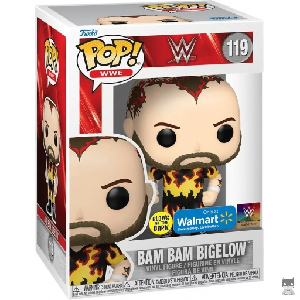 Figura Funko Pop! Bam Bam Bigelow (Brilla en la oscuridad) en su caja