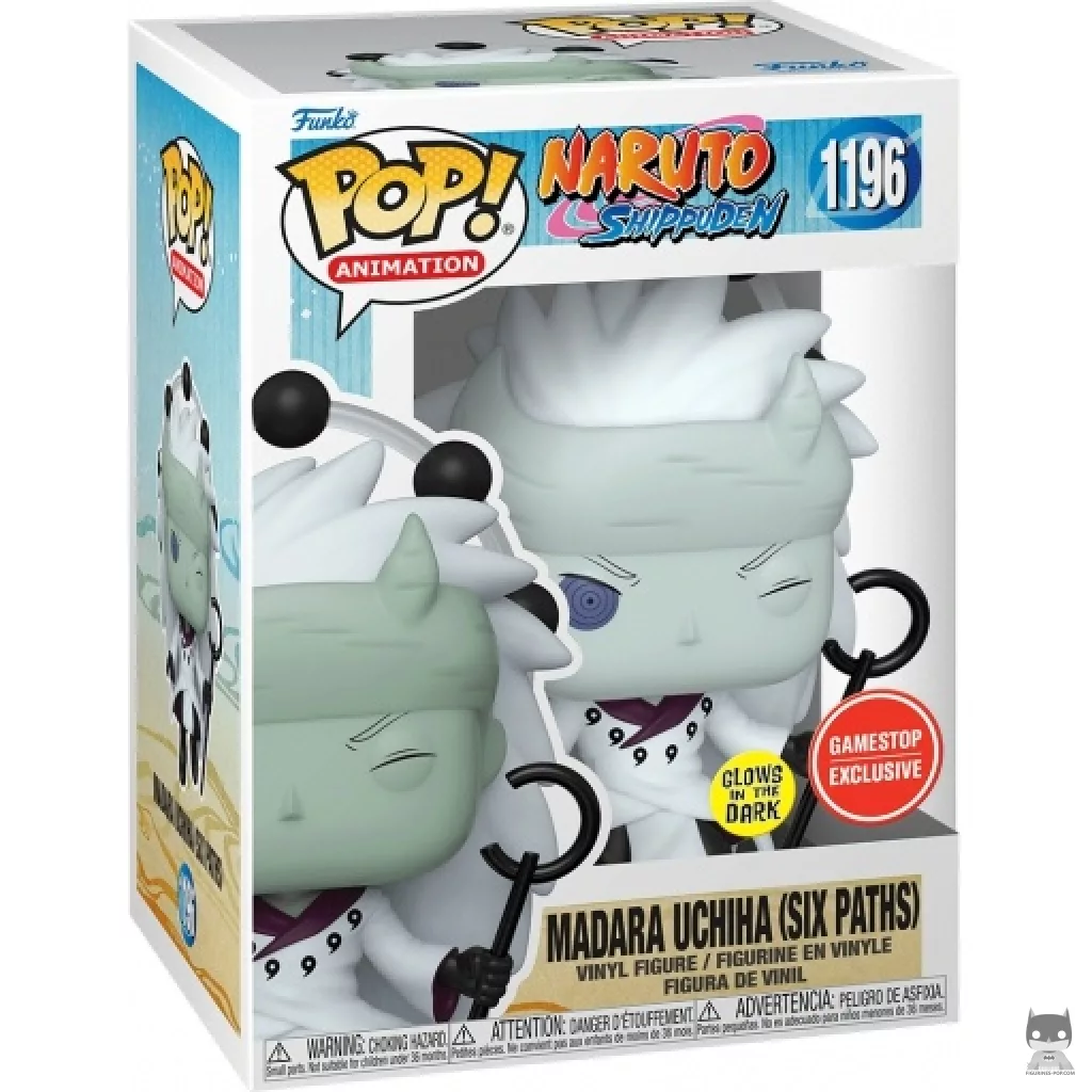 Figura Funko Pop! Madara Uchiha (Seis Caminos) (Brilla en la oscuridad) en su caja
