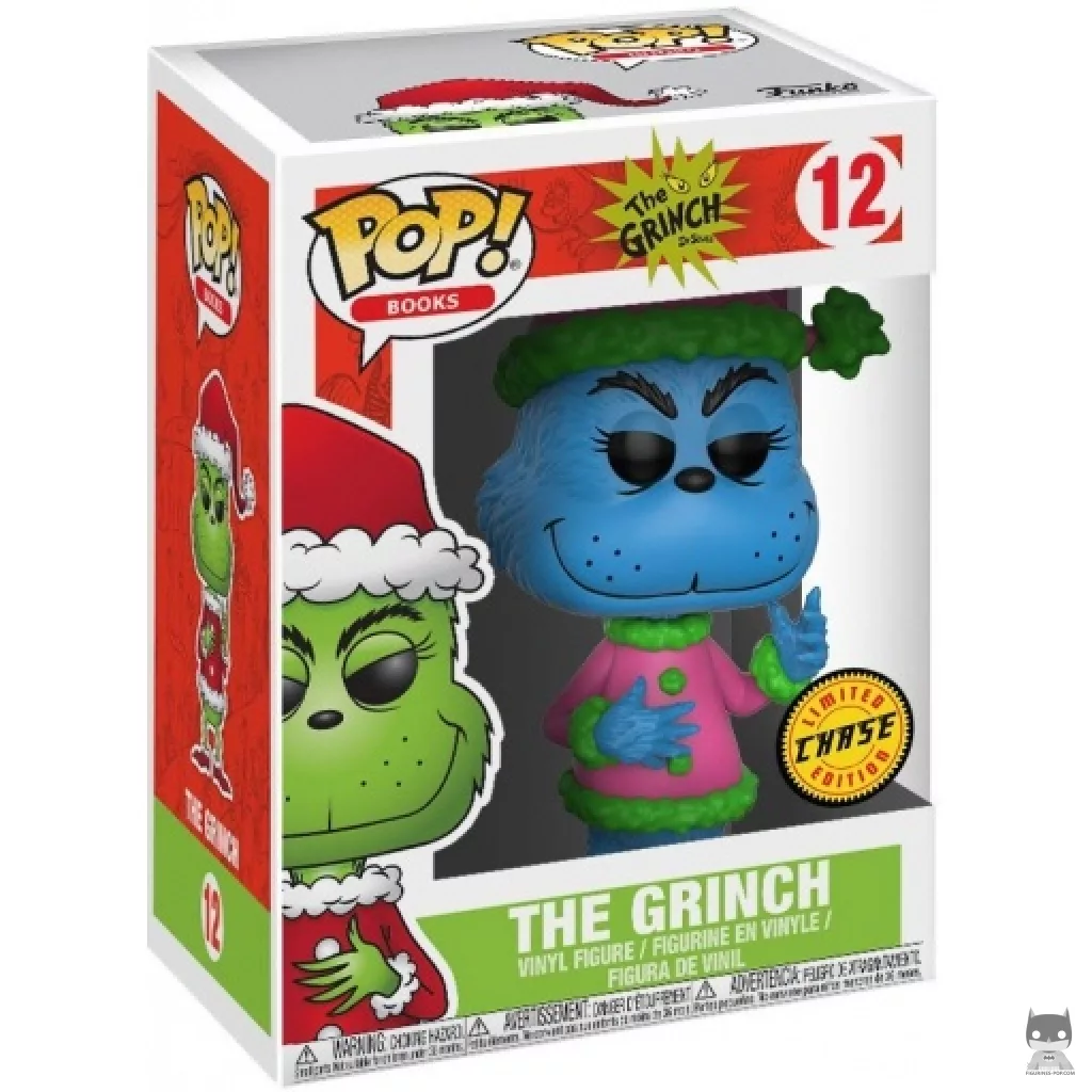 Figura Funko Pop! El Grinch como Papá Noel (Chase) en su caja
