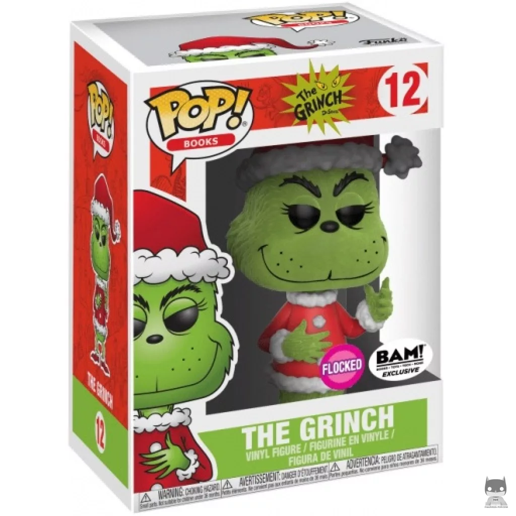 Figura Funko Pop! El Grinch como Papá Noel (Flocado) en su caja