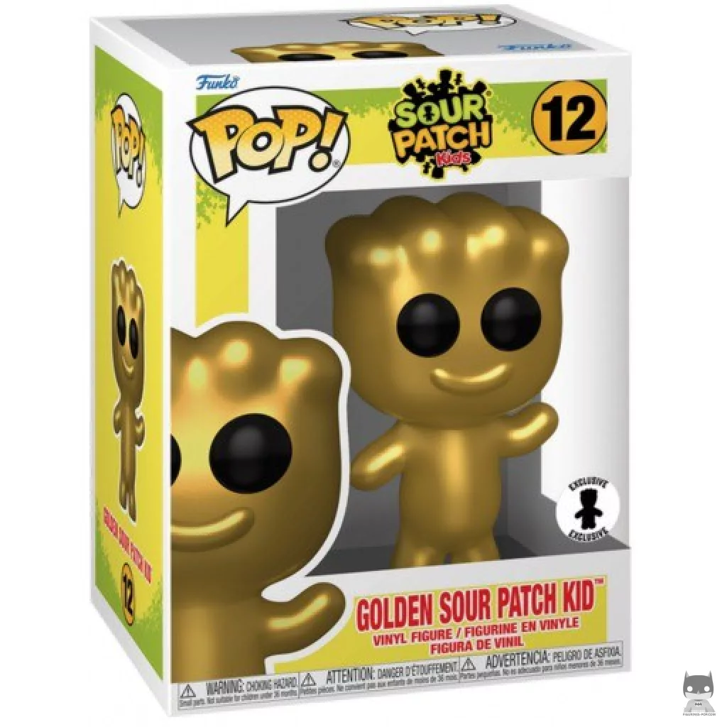 Figura Funko Pop! Sour Patch Kid dorado en su caja
