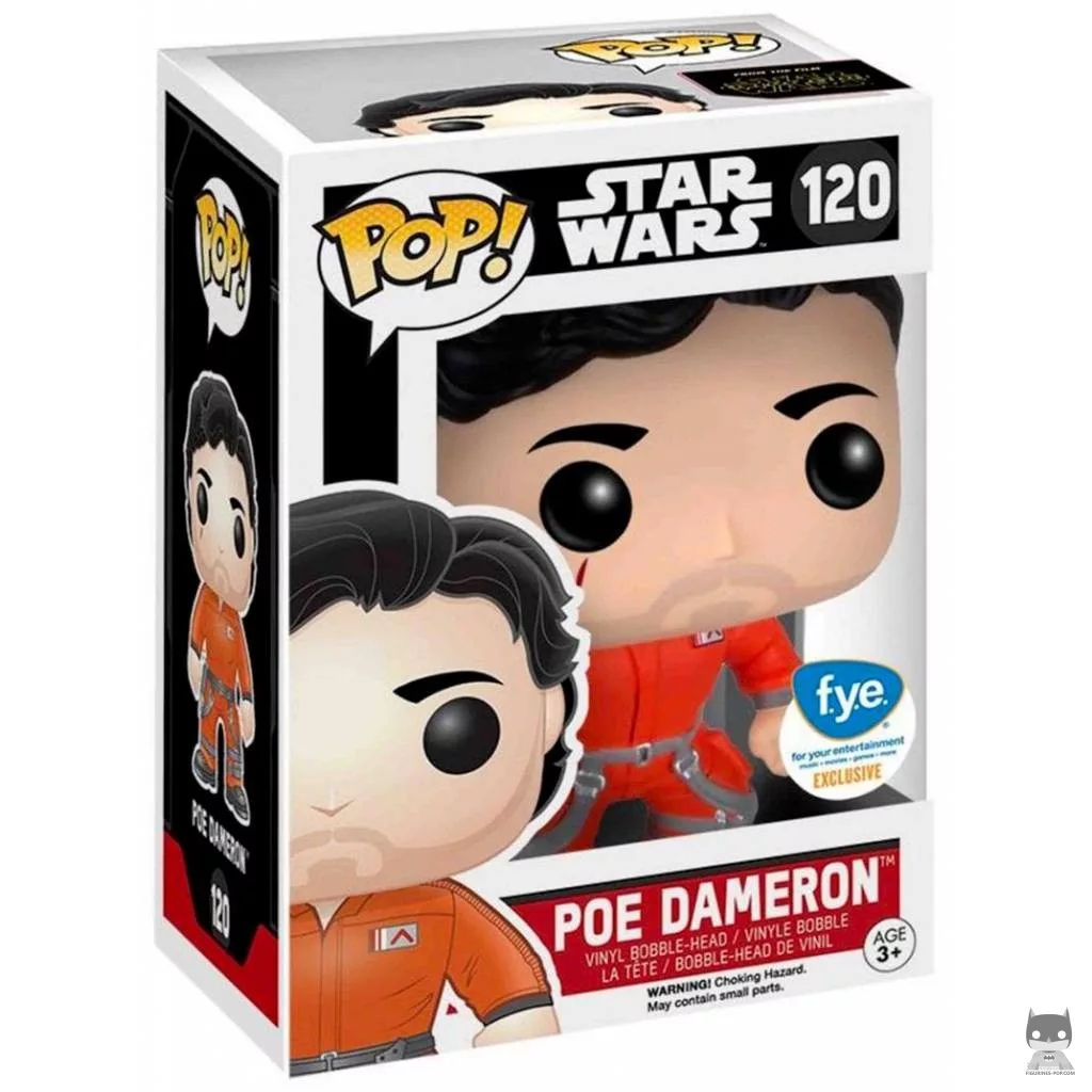 Figura Funko Pop! Poe Dameron con mono de piloto en su caja