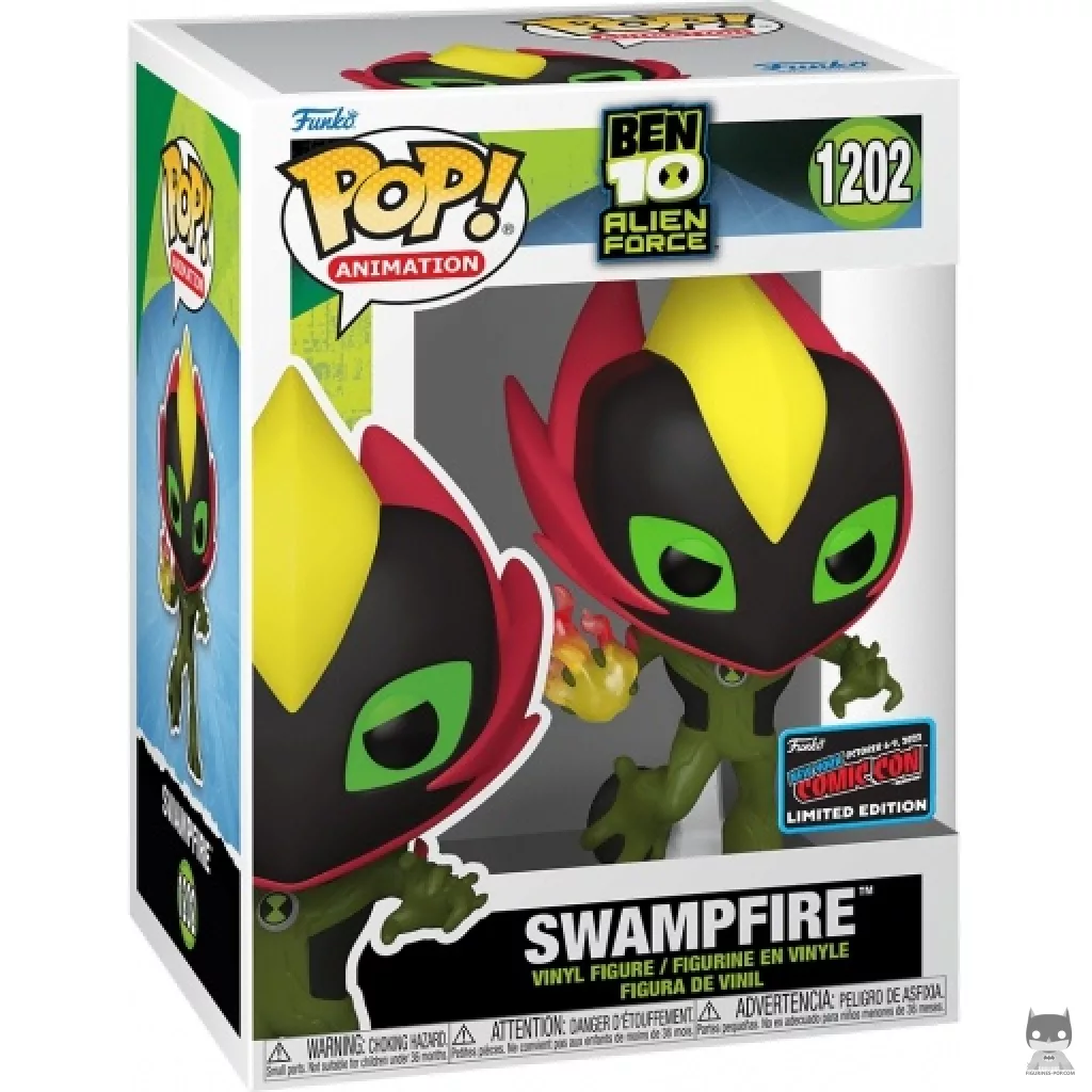 Figura Funko Pop! Swampfire en su caja