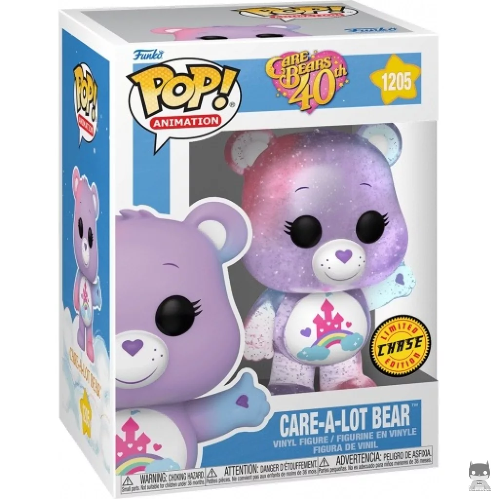 Figura Funko Pop! Care-A-Lot Bear (Chase, Translúcido & Brilla en la oscuridad) en su caja