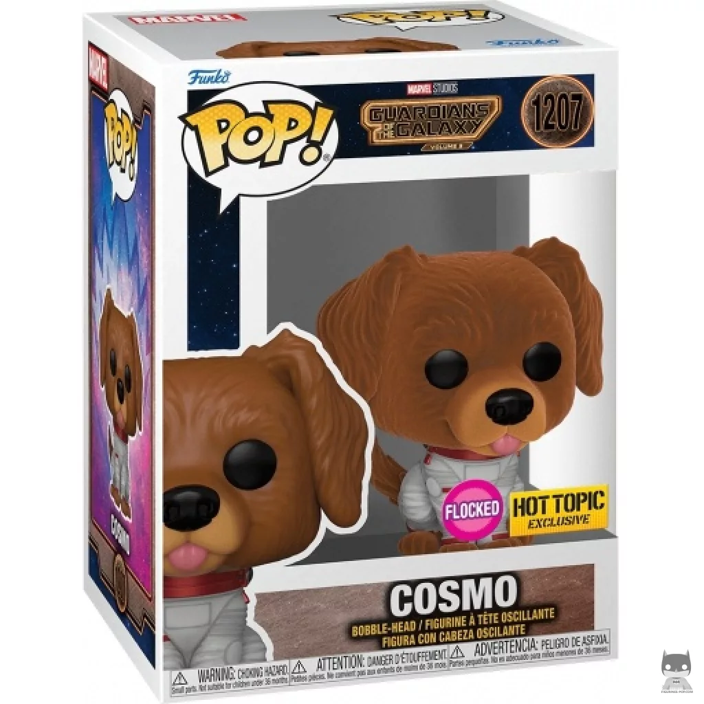 Figura Funko Pop! Cosmo (Flocado) en su caja