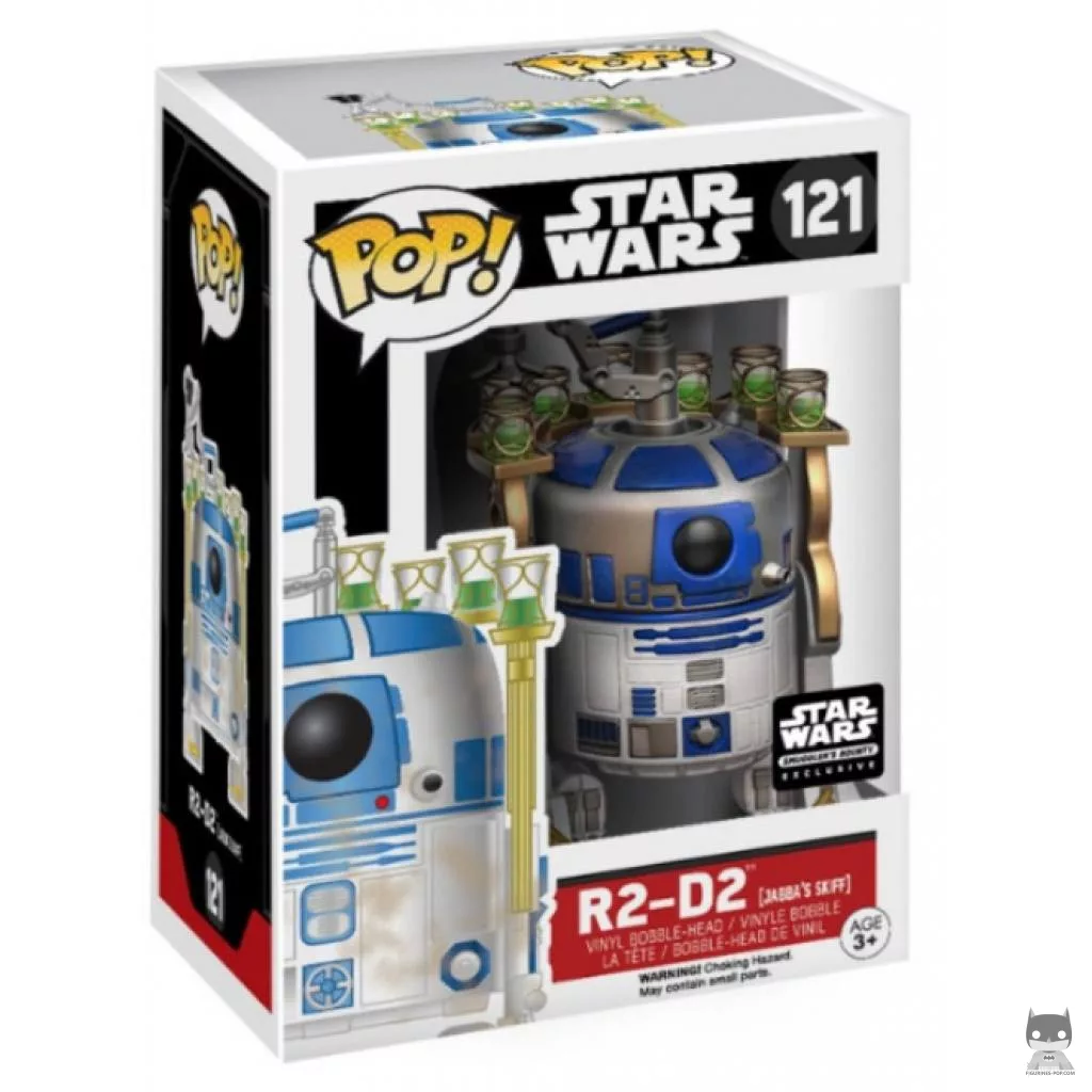Figura Funko Pop! R2-D2 en el esquife de Jabba en su caja