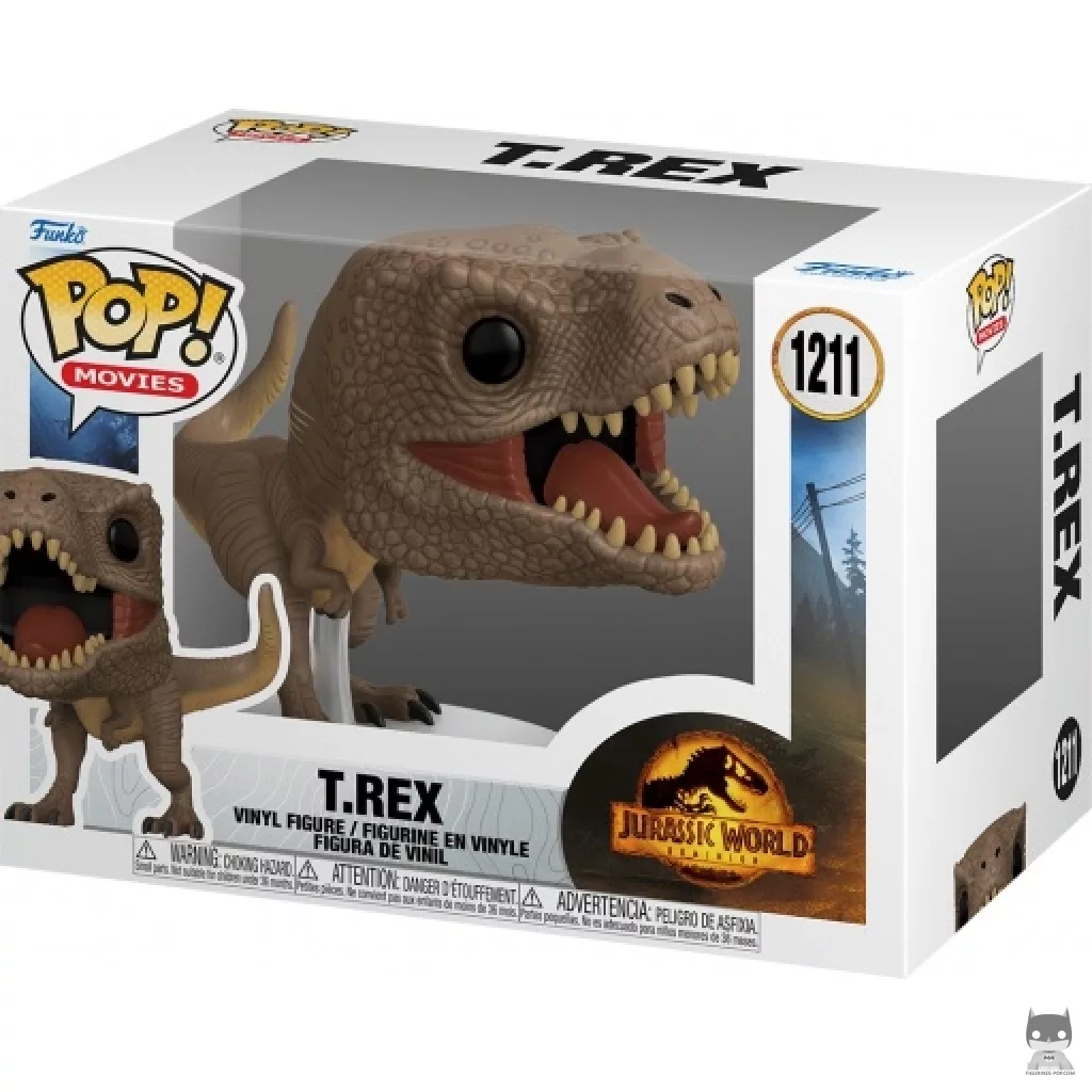 Figura Funko Pop! T. rex en su caja