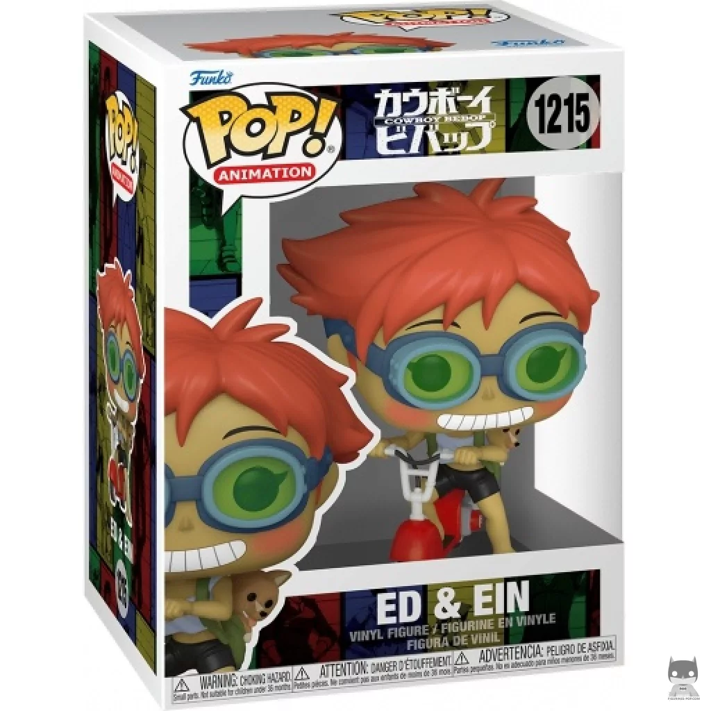 Figura Funko Pop! Ed & Ein en scooter en su caja