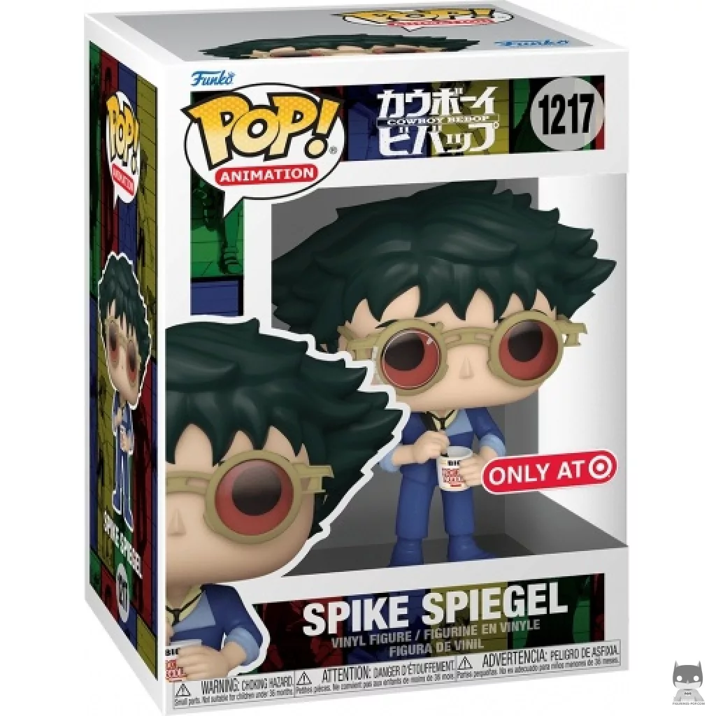 Figura Funko Pop! Spike Spiegel comiendo fideos en su caja