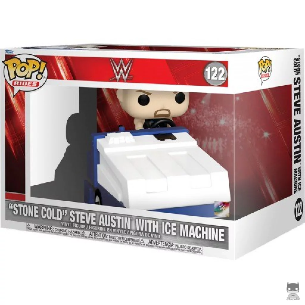 Figura Funko Pop! Stone Cold Steve Austin con máquina de hielo en su caja
