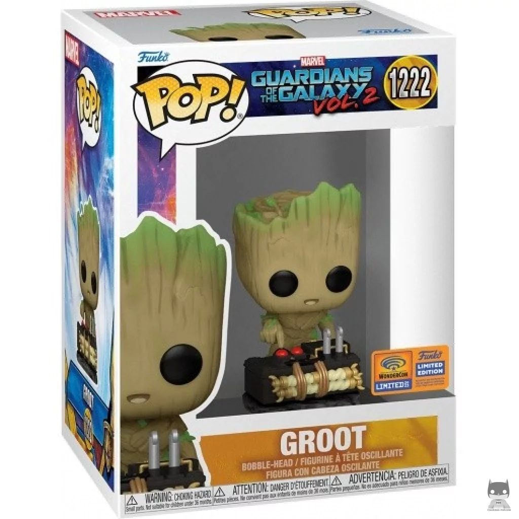 Figura Funko Pop! Groot en su caja