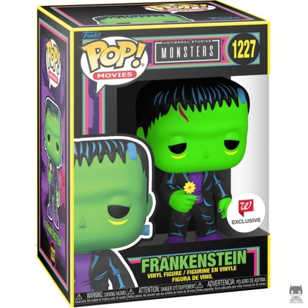 Figura Funko Pop! Frankenstein con Flor (Luz negra) en su caja
