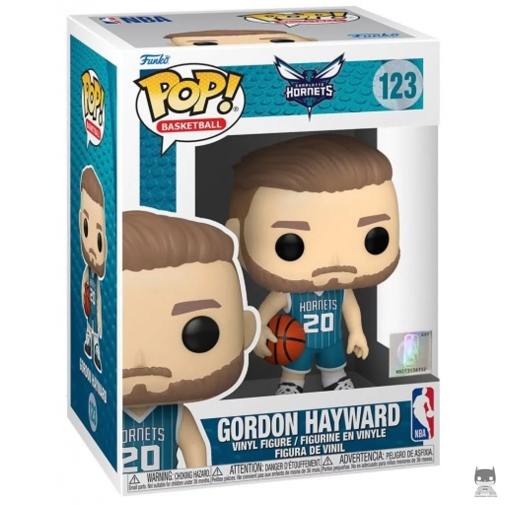 Figura Funko Pop! Gordon Hayward (Hornets) en su caja