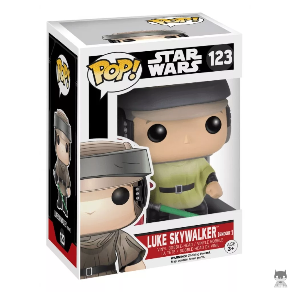 Figura Funko Pop! Luke Skywalker en Endor en su caja