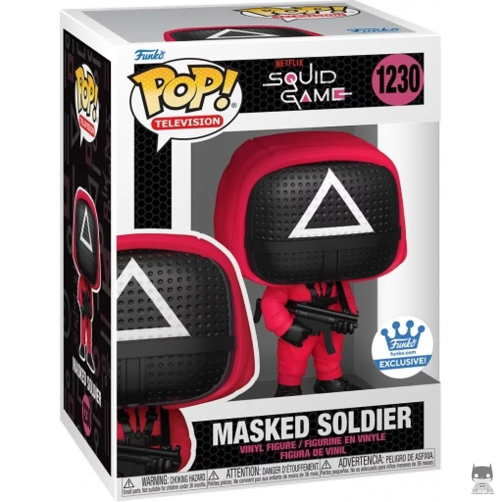 Figura Funko Pop! Soldado rojo con máscara de triángulo en su caja
