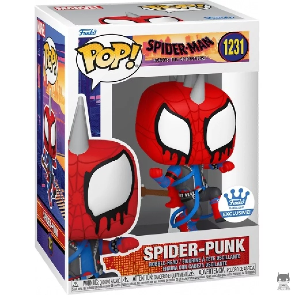 Figura Funko Pop! Spider-Punk en su caja