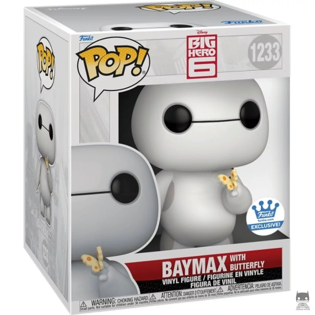 Figura Funko Pop! Baymax con mariposa (Supersized) en su caja